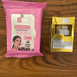 Global Beauty Care Collagen Cleansing Cloths & Gel Face Mask NIB
